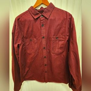 Men's Large Button-UP shirt, maroon red Goodfellow